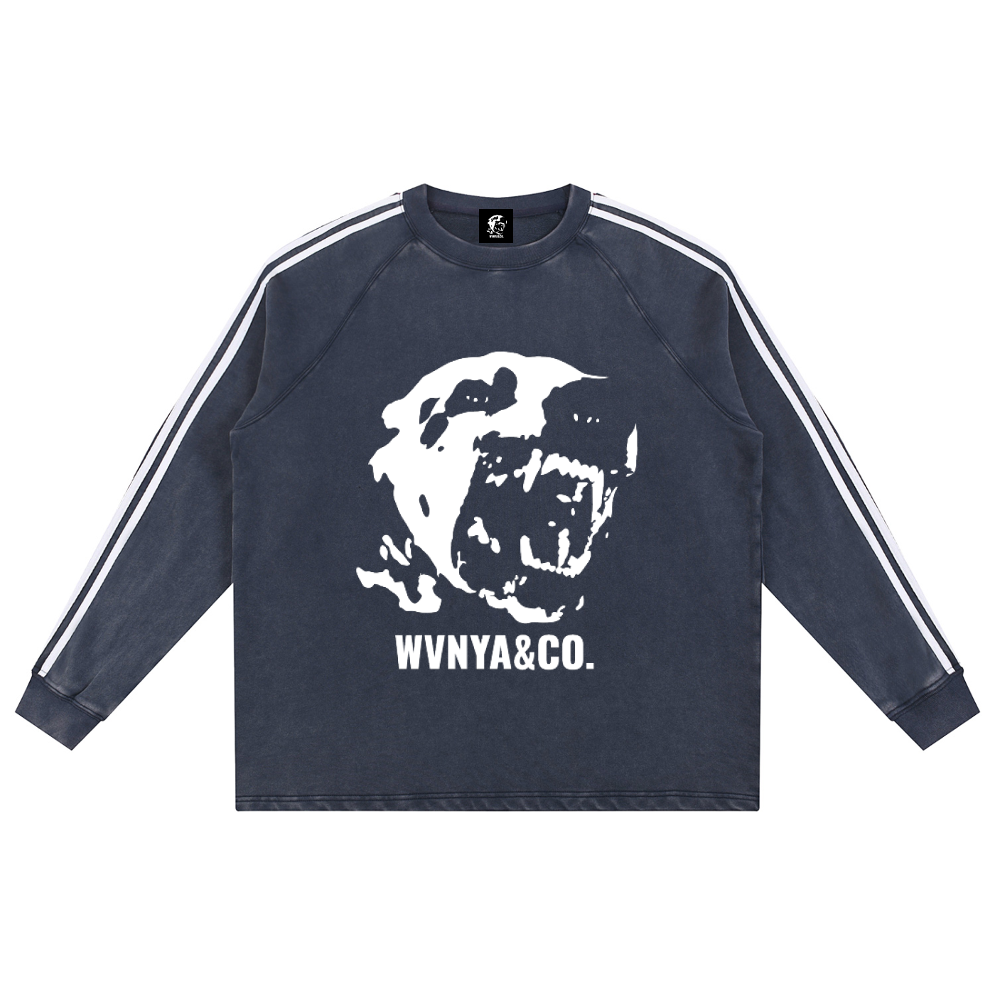 SNOW WASHD CONTRAST TAPE SWEATSHIRT