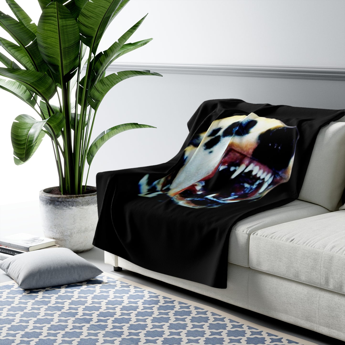 BITE DOWN FIERCE DAWG SHERPA FLEECE BLANKET