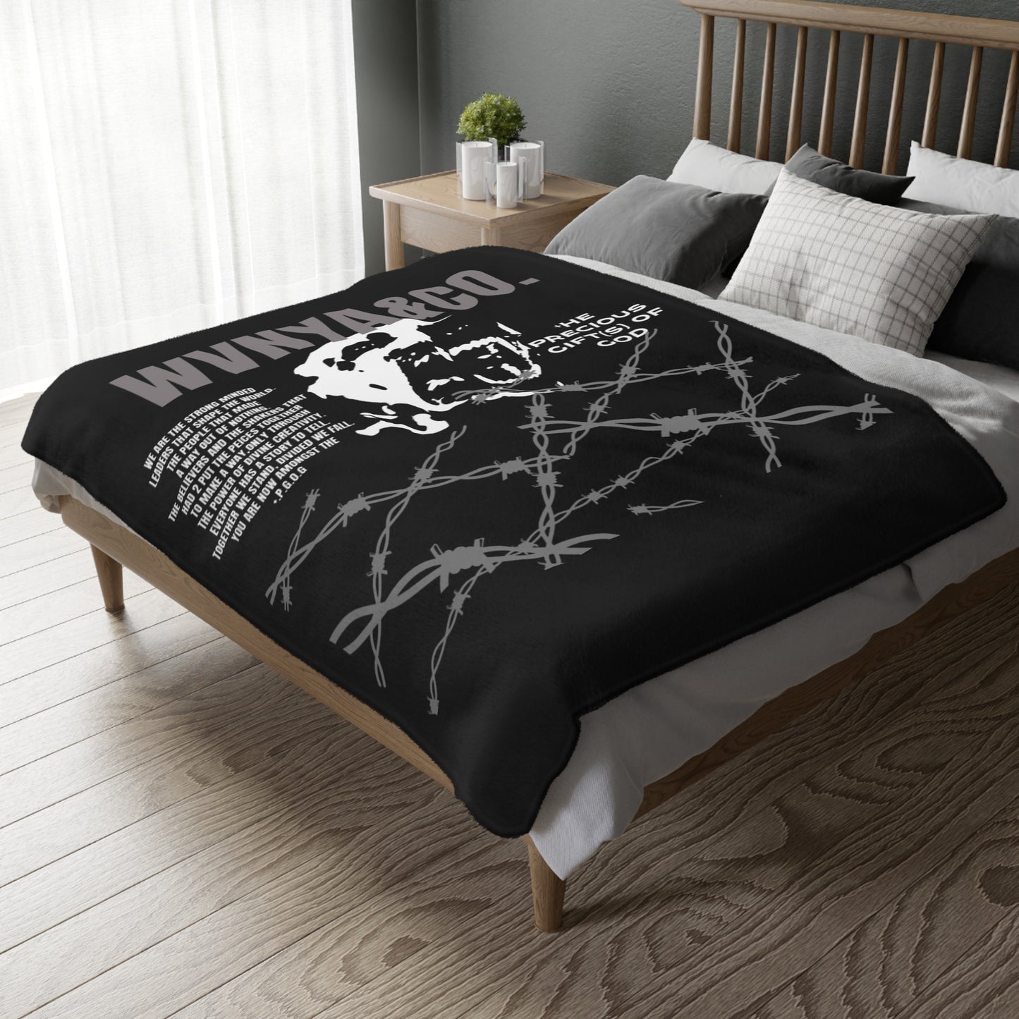 OVR THE WIRE MICROFIBER VELVETEEN BLANKET