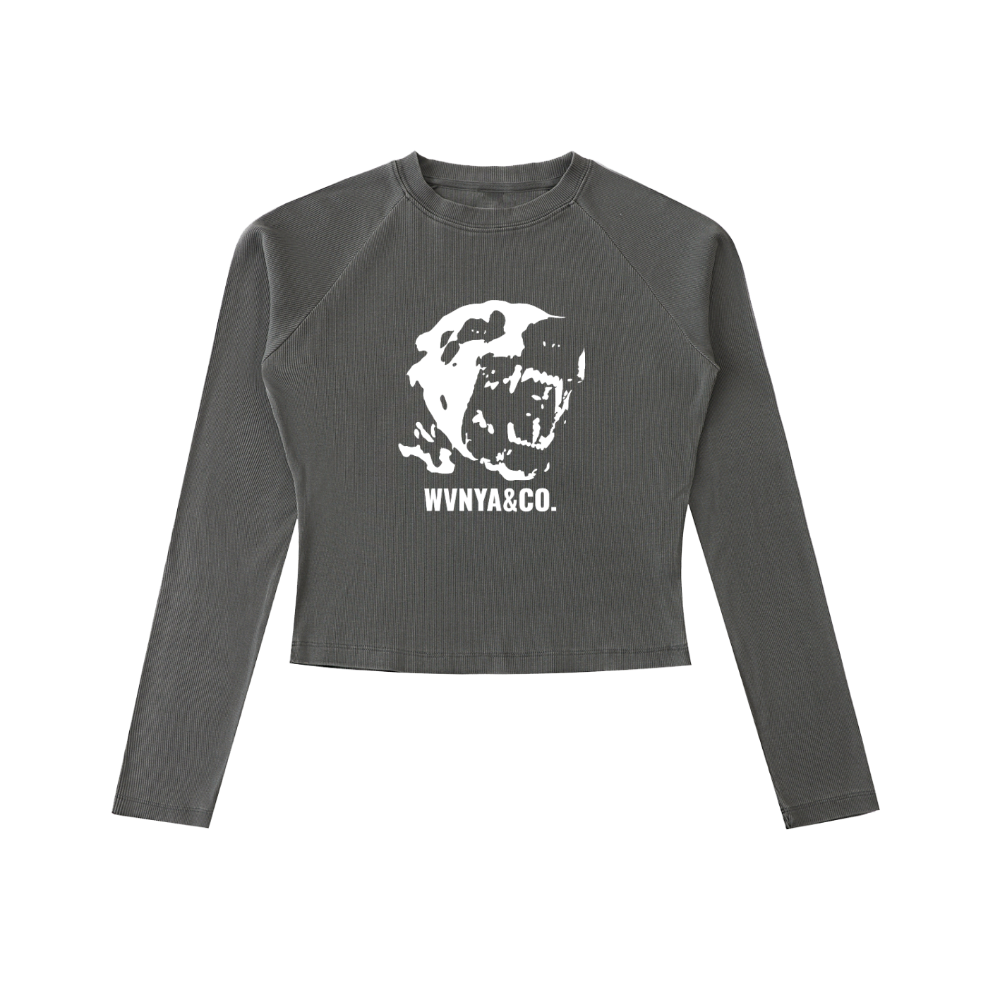 DYED WASHED RAGLAN LONG SLEEVE SLIMT-SHIRT