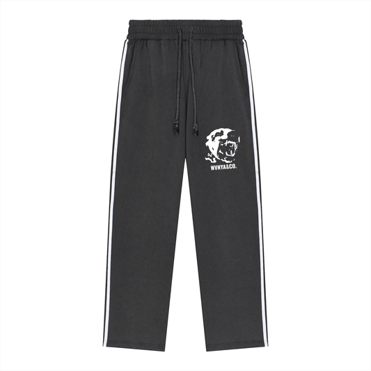 SNOW WASHED CONTRAST TAPE SWEATPANTS