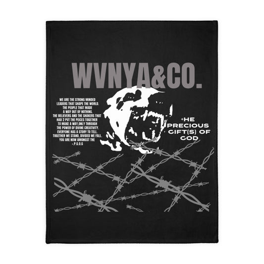 OVR THE WIRE MICROFIBER VELVETEEN BLANKET