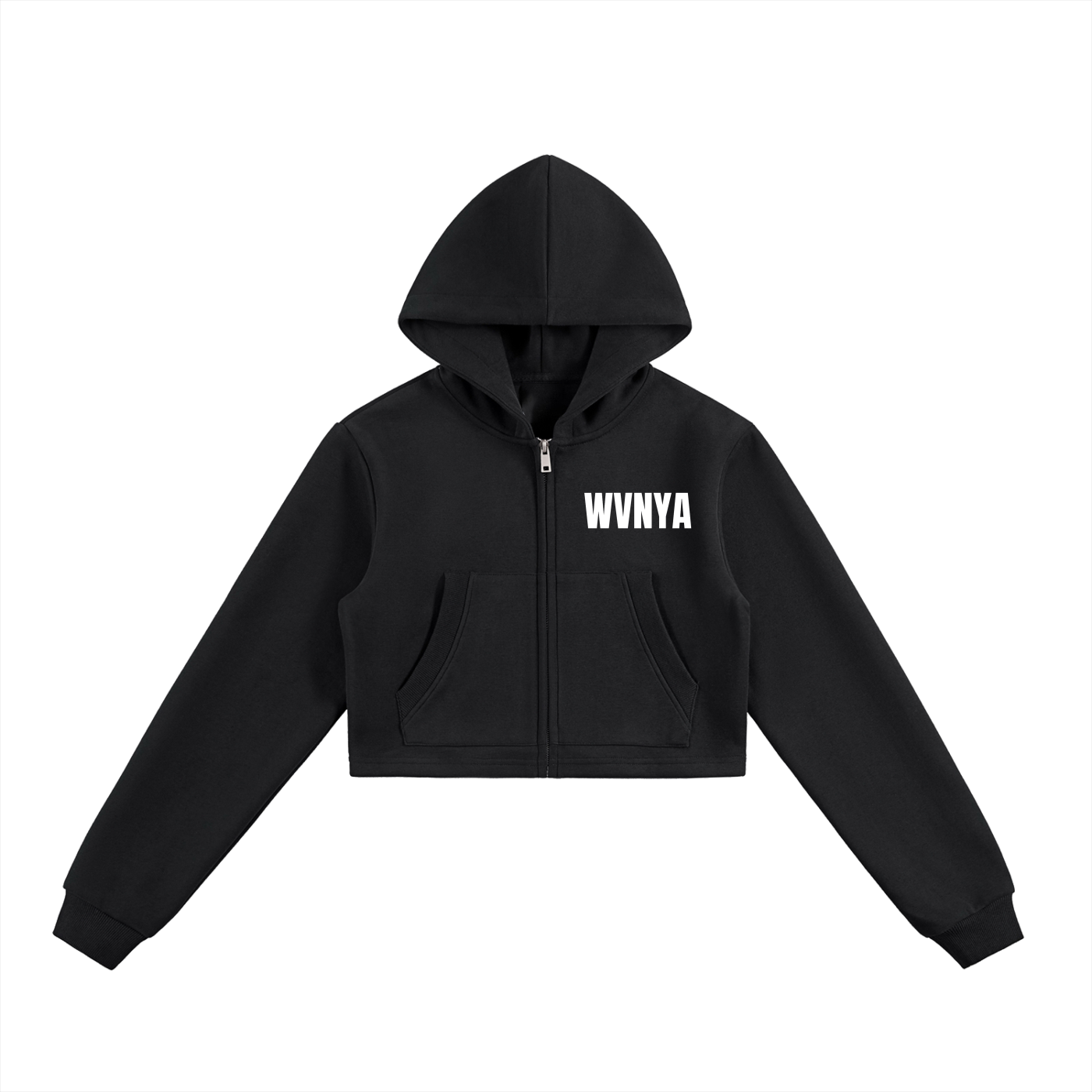 ESSENTIAL CROPPD ZIP-UP HOODIE