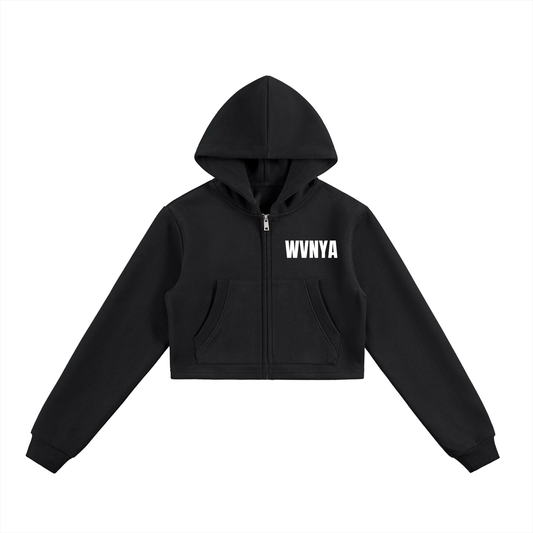 ESSENTIAL CROPPD ZIP-UP HOODIE