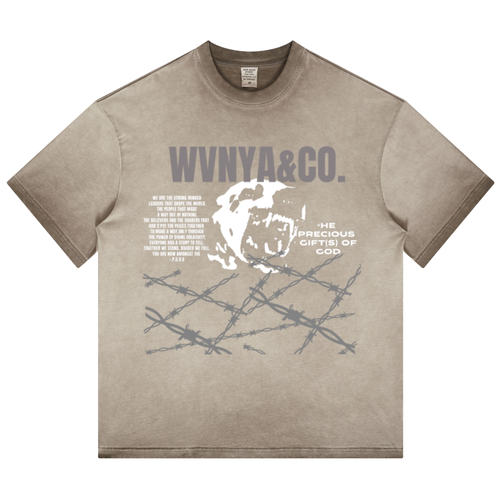 OVR THE WIRE BWR OF DAWG WASHED GRADIENT T-SHIRT