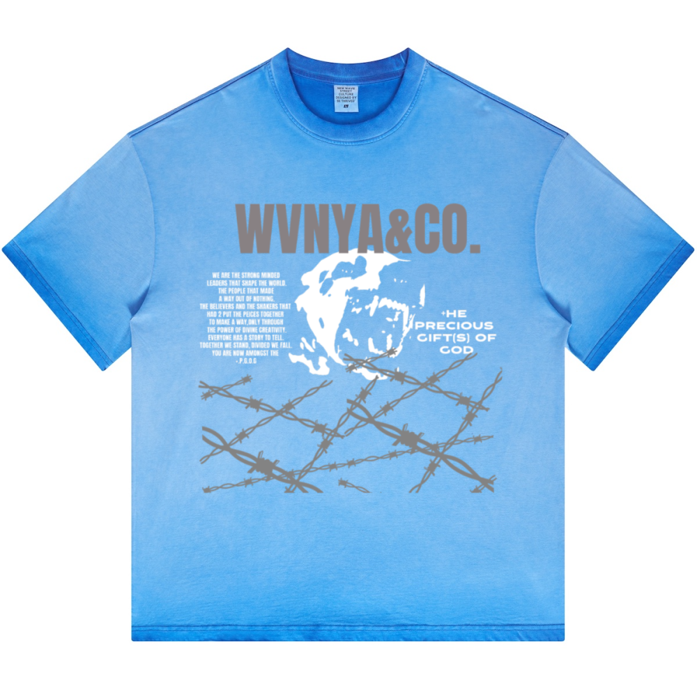 OVR THE WIRE BWR OF DAWG WASHED GRADIENT T-SHIRT