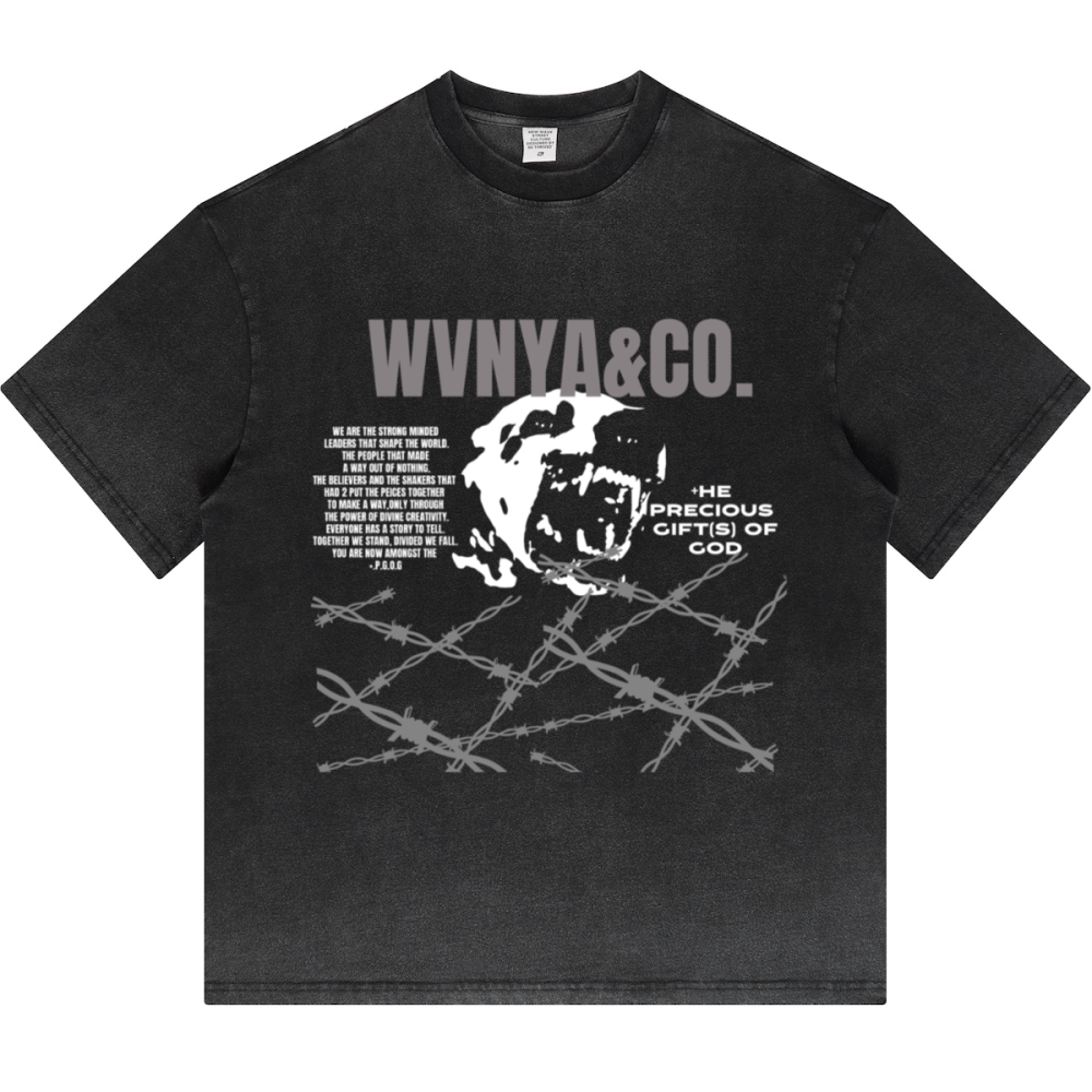 OVR THE WIRE BWR OF DAWG WASHED GRADIENT T-SHIRT