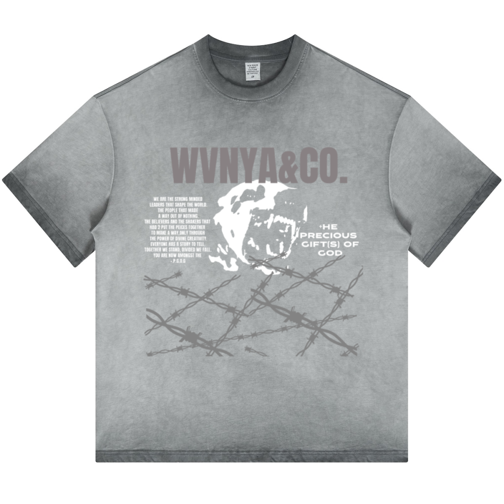 OVR THE WIRE BWR OF DAWG WASHED GRADIENT T-SHIRT