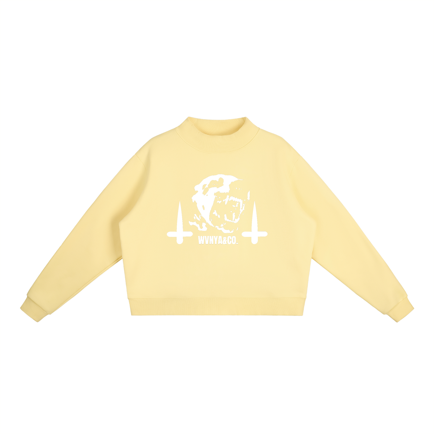 ESSENTIAL FLEECE MOCK-NECK CREW SWEATSHIRT