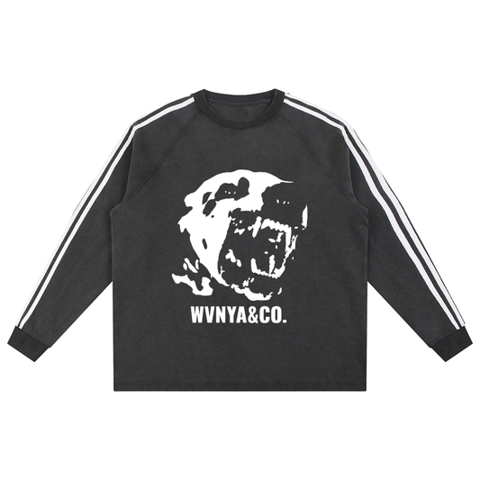 SNOW WASHD CONTRAST TAPE SWEATSHIRT