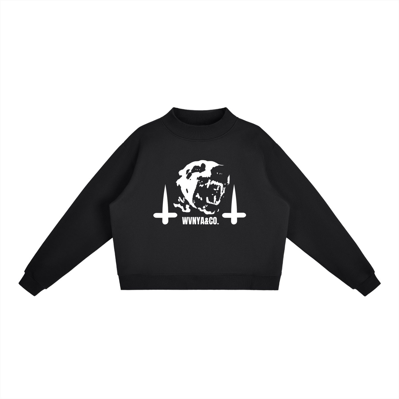 ESSENTIAL FLEECE MOCK-NECK CREW SWEATSHIRT