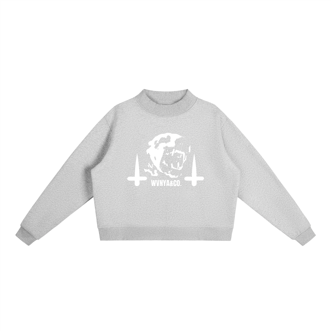 ESSENTIAL FLEECE MOCK-NECK CREW SWEATSHIRT
