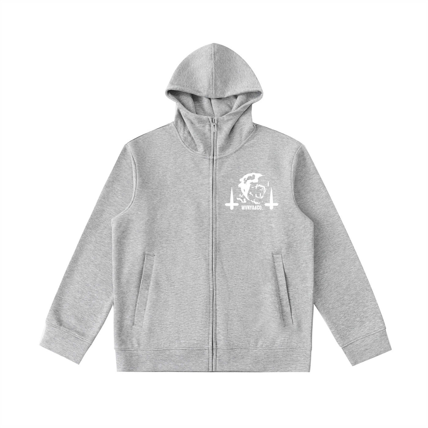 ESSENTIAL HEAVYWEIGHT  HIGH NECK  ZIP-UP HOODIE