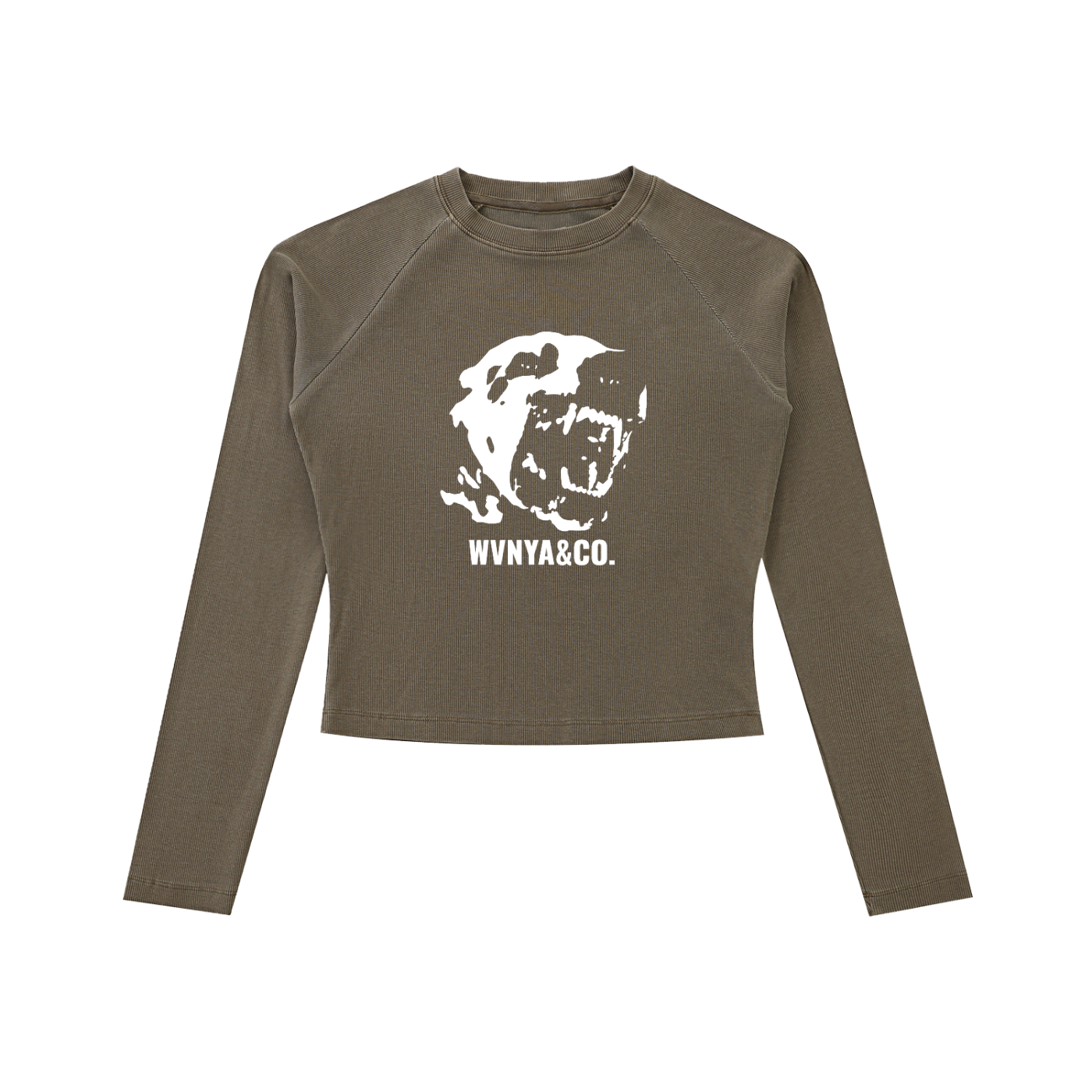 DYED WASHED RAGLAN LONG SLEEVE SLIMT-SHIRT