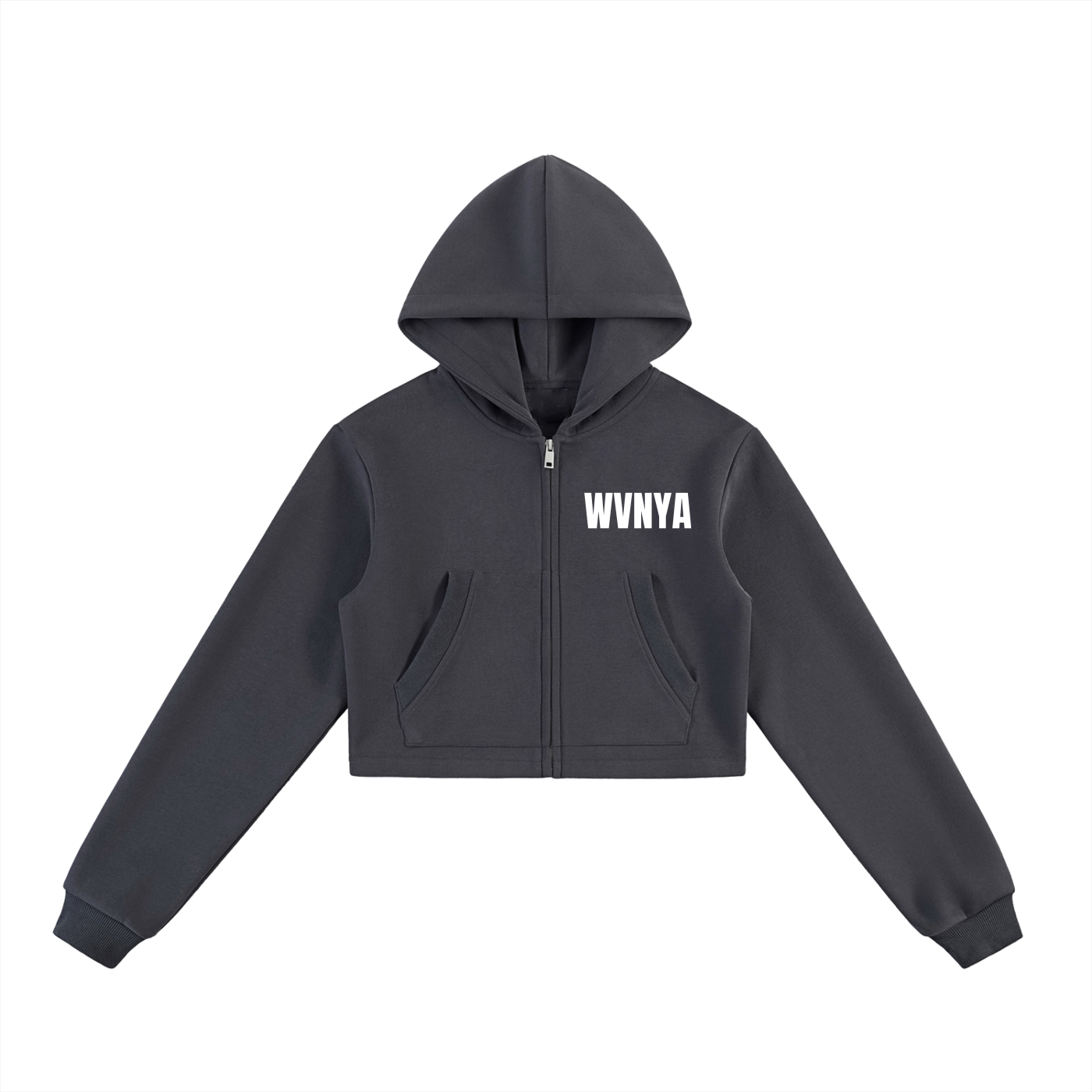 ESSENTIAL CROPPD ZIP-UP HOODIE