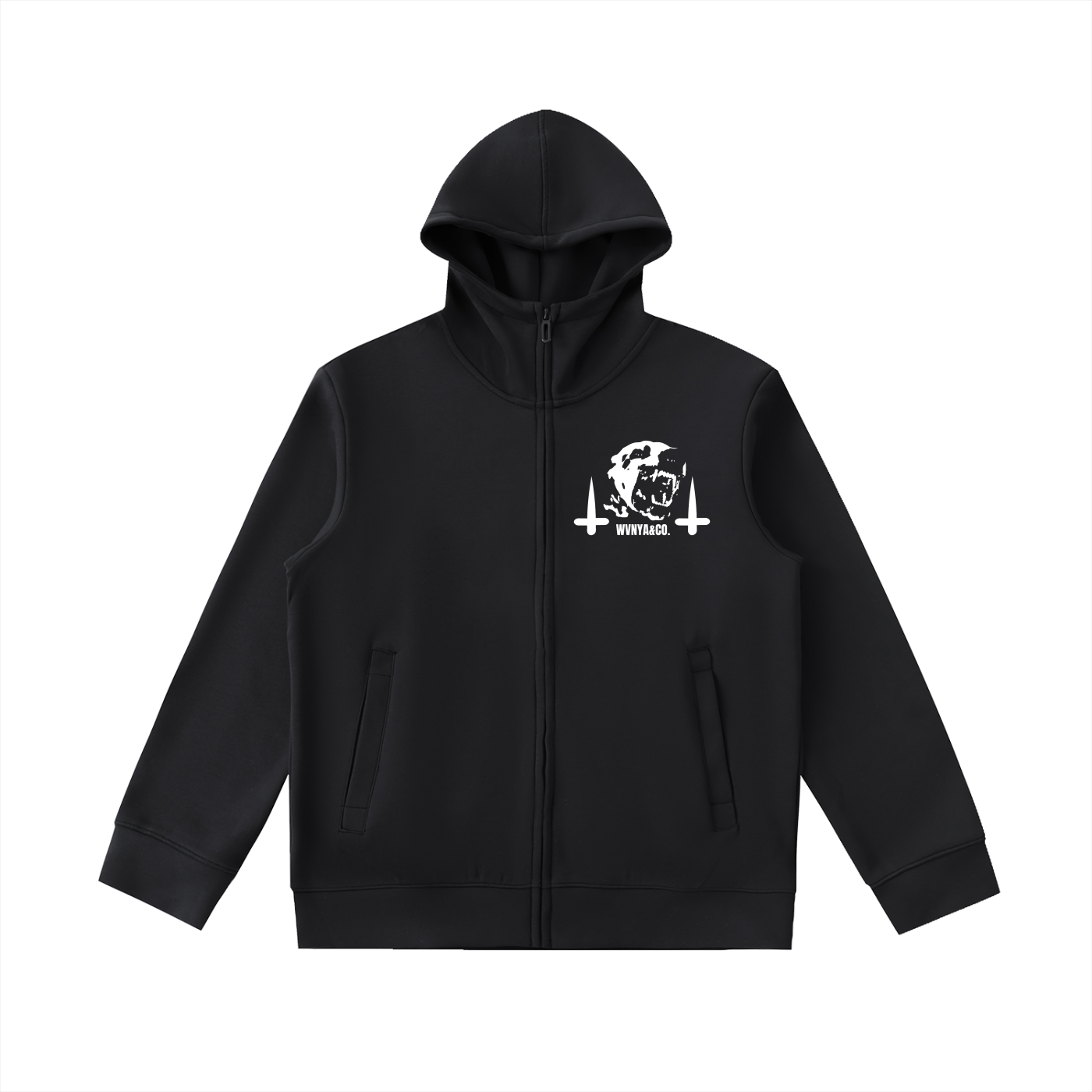 ESSENTIAL HEAVYWEIGHT  HIGH NECK  ZIP-UP HOODIE