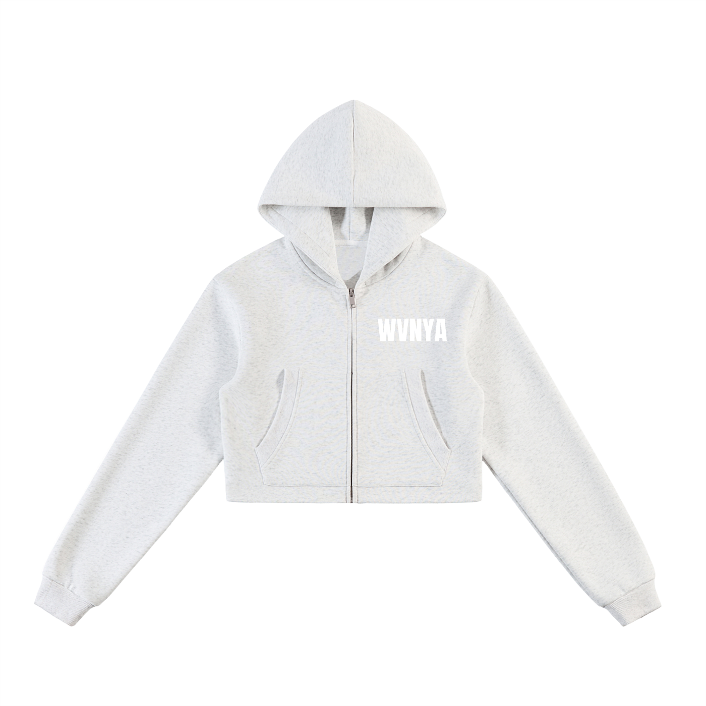ESSENTIAL CROPPD ZIP-UP HOODIE