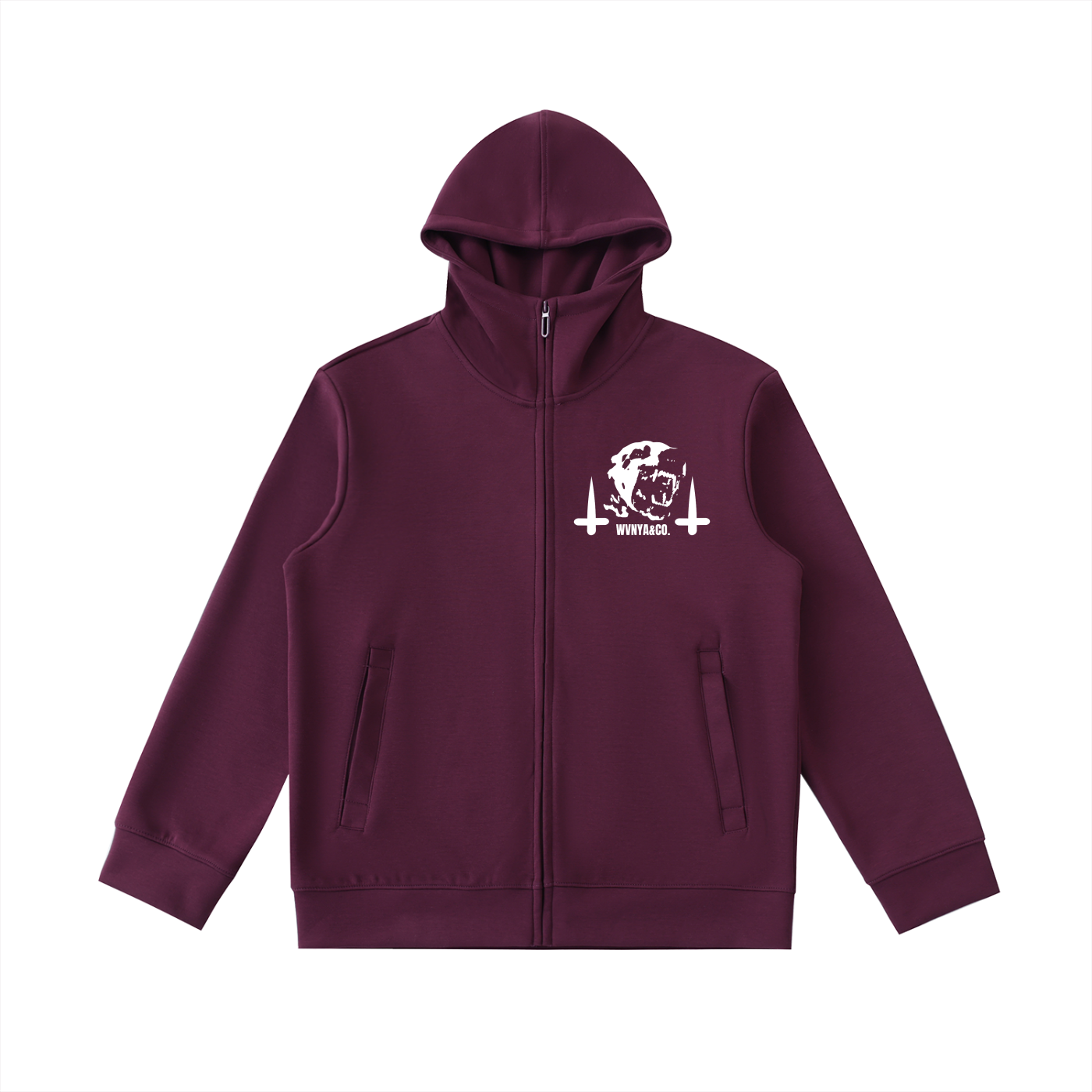 ESSENTIAL HEAVYWEIGHT  HIGH NECK  ZIP-UP HOODIE