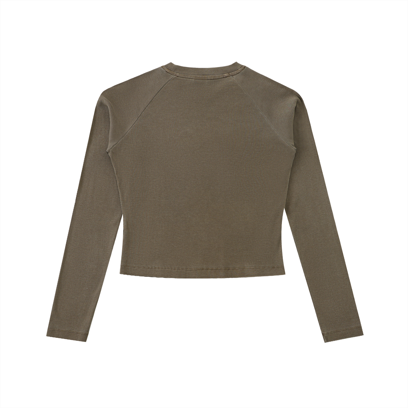DYED WASHED RAGLAN LONG SLEEVE SLIMT-SHIRT