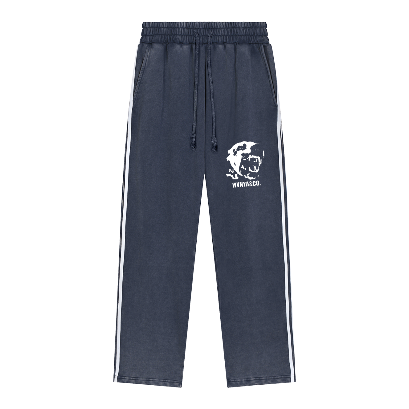 SNOW WASHED CONTRAST TAPE SWEATPANTS