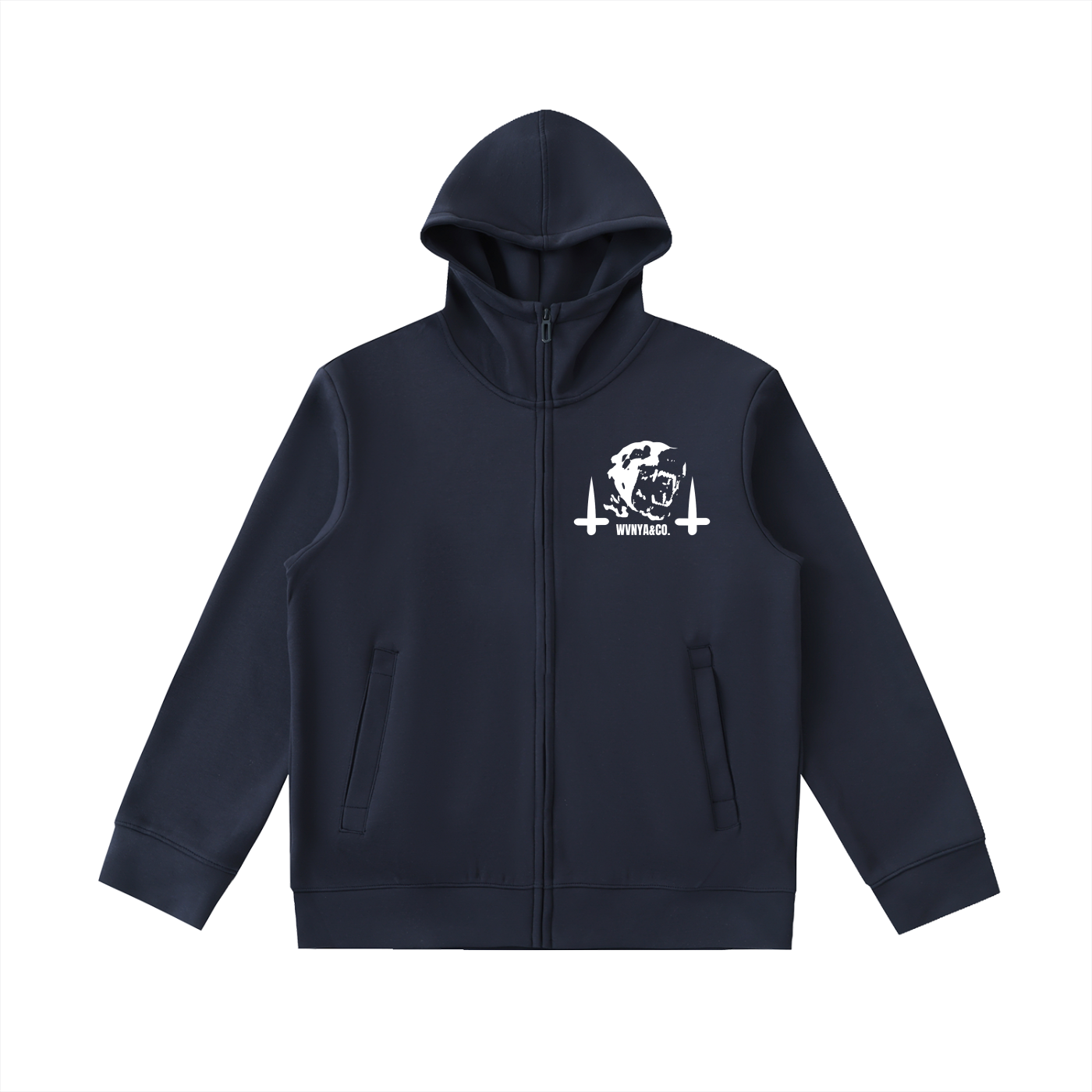 ESSENTIAL HEAVYWEIGHT  HIGH NECK  ZIP-UP HOODIE