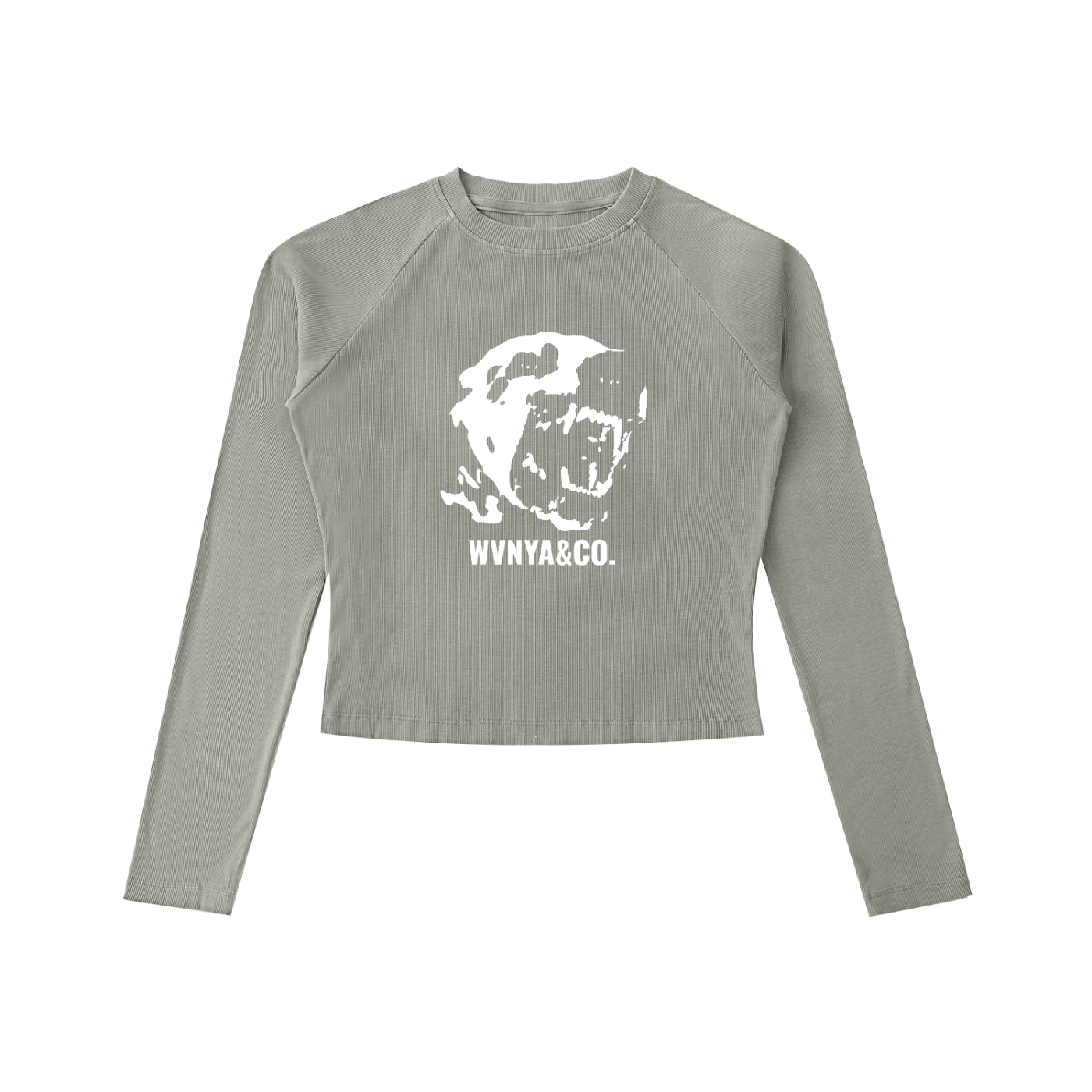 DYED WASHED RAGLAN LONG SLEEVE SLIMT-SHIRT