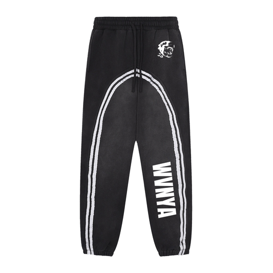 SUN FADE CONTRAST TAPE FLEECE JOGGED SWEATPANTS