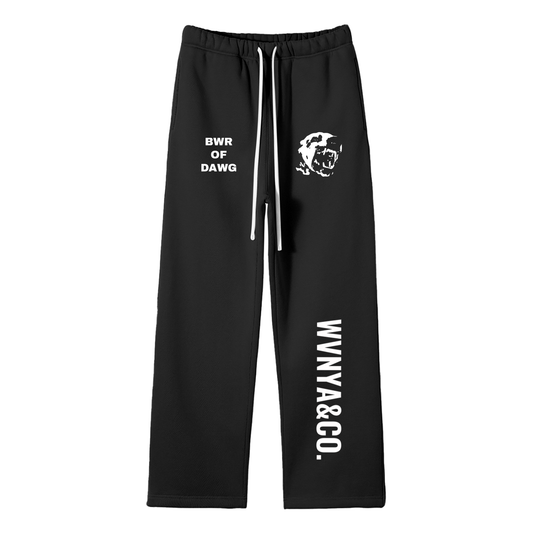 UNISEX SOLID COLOR FLEECE STRAIGHT LEG PANTS