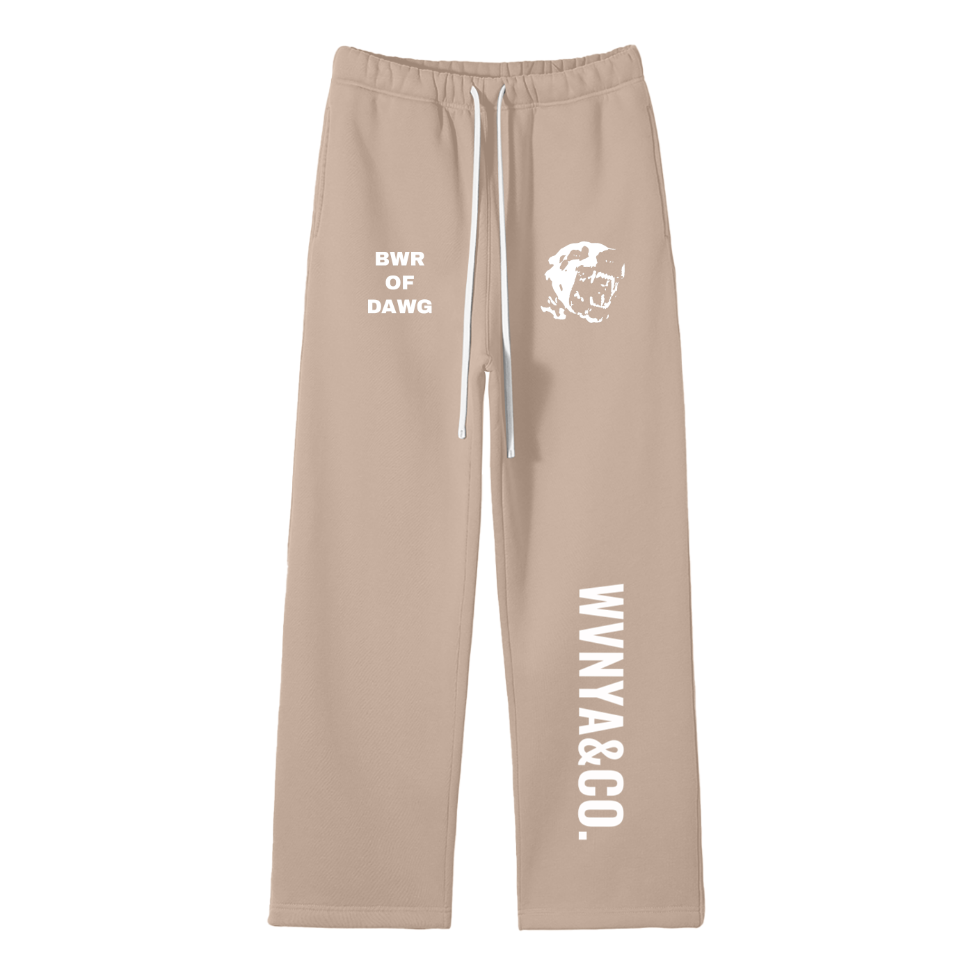 UNISEX SOLID COLOR FLEECE STRAIGHT LEG PANTS