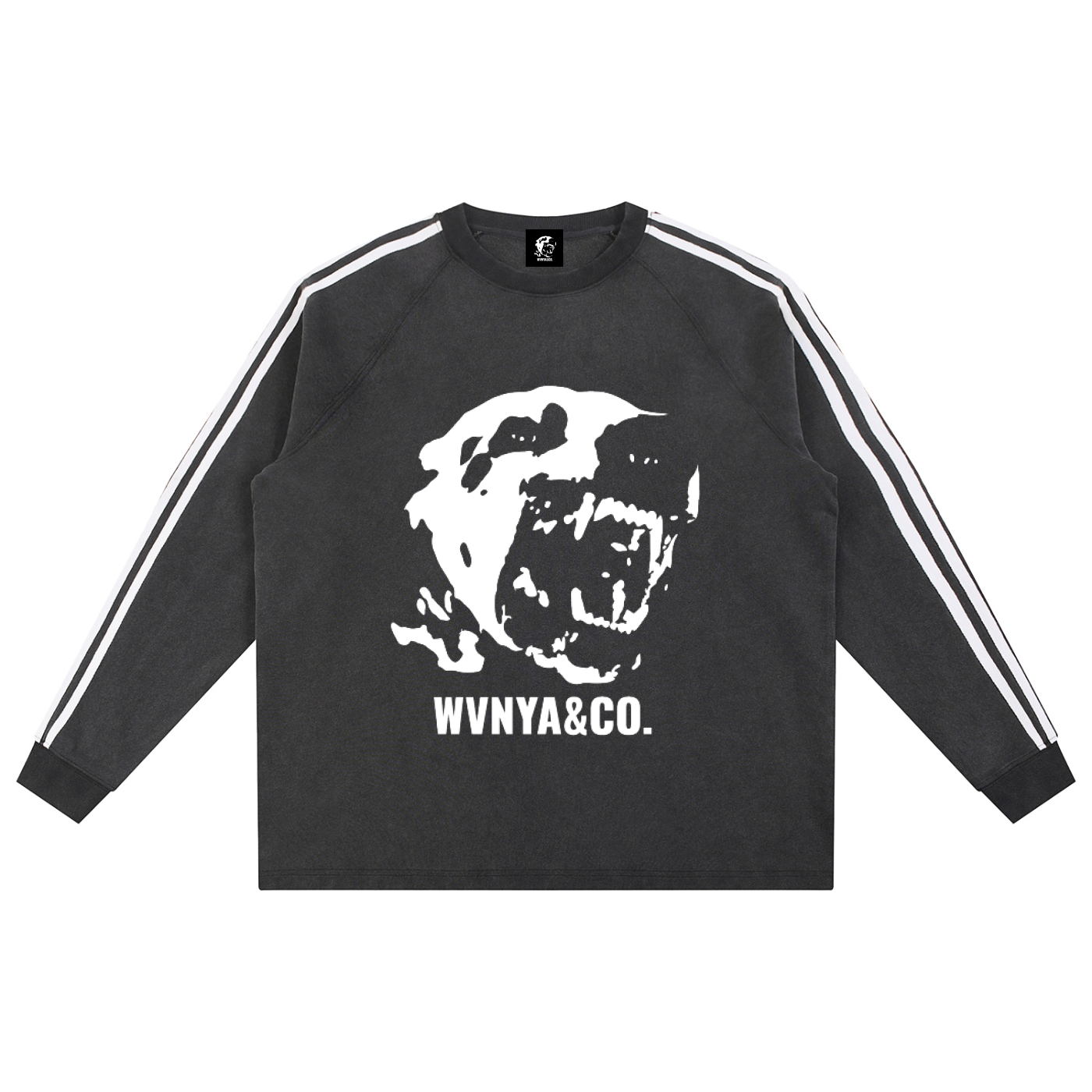 SNOW WASHD CONTRAST TAPE SWEATSHIRT
