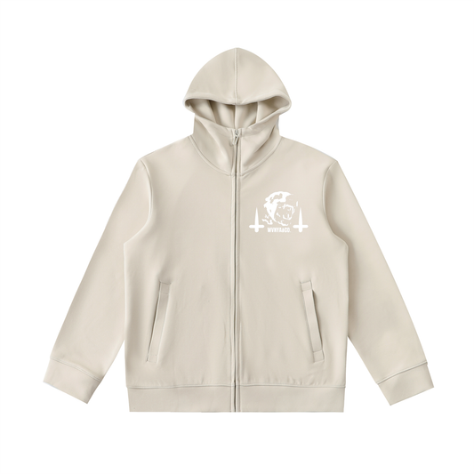 ESSENTIAL HEAVYWEIGHT  HIGH NECK  ZIP-UP HOODIE