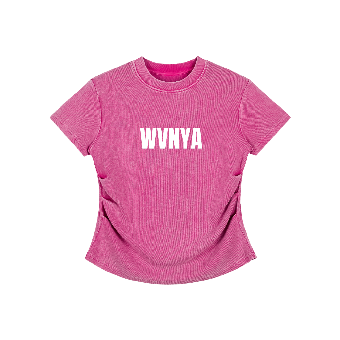 VINTAGE WASHED BODYCON COTTON T-SHIRT